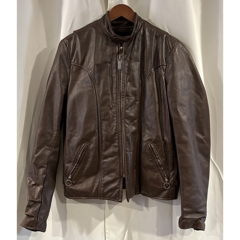 Vintage 60s Brooks‎ Cafe Racer Leather Jacket